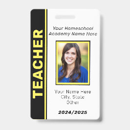 Homeschool leraar ID Badge