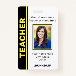 Homeschool leraar ID Badge