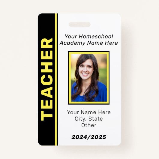 Homeschool leraar ID Badge (Voorkant)