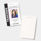 Homeschool leraar ID Badge (Voor- en achterkant)