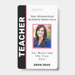 Homeschool leraar ID Badge