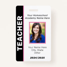 Homeschool leraar ID Badge
