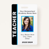 Homeschool leraar ID Badge (Voorkant)