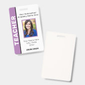 Homeschool leraar ID Badge (Voor- en achterkant)