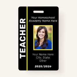 Homeschool leraar ID Badge