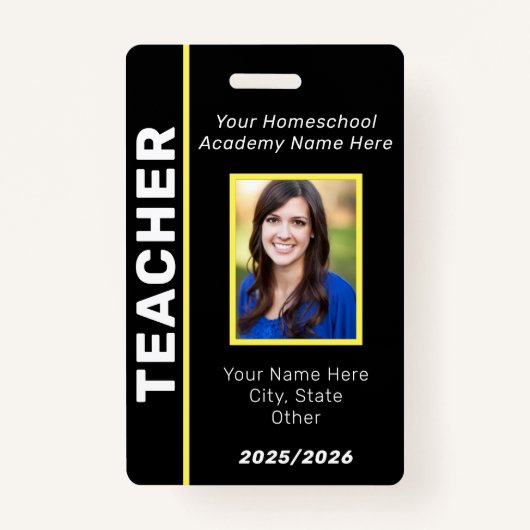 Homeschool leraar ID Badge (Voorkant)