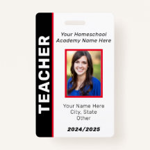 Homeschool leraar ID Badge