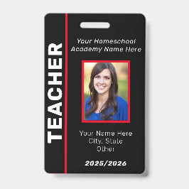 Homeschool leraar ID Badge