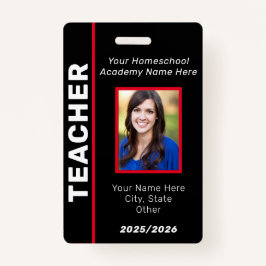 Homeschool leraar ID Badge
