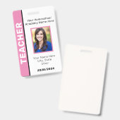 Homeschool leraar ID Badge (Voor- en achterkant)
