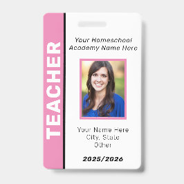 Homeschool leraar ID Badge