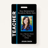 Homeschool leraar ID Badge (Voorkant)