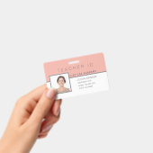 Homeschool leraar ID Badge Feminine Floral (Handheld)