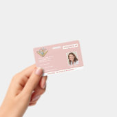 Homeschool Leraar ID Boek Bloemen Badge (Handheld)