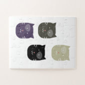Homeschool leren C Schattige Kat Legpuzzel (Horizontaal)