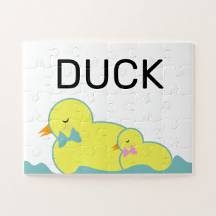 Homeschool leren D Duck Mam Baby Legpuzzel