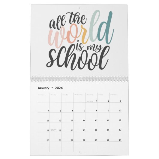 HomeSchool Leven  Quotes alt 2024 Kalender (Jan 2026)