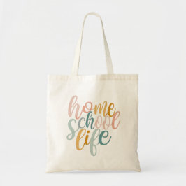 HomeSchool Life Pastel Regenboog Kleuren Handteken Tote Bag