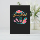 Homeschool Mam Gift Funny Home School Hoofd RSVP Kaartje (Staand voorkant)