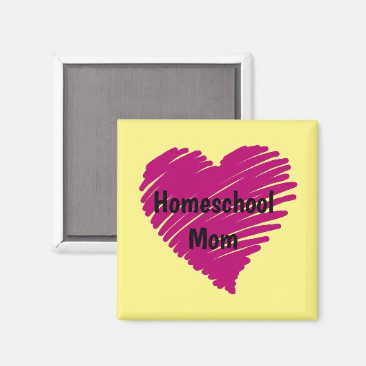 Homeschool Mam Square Magneet (Voorkant / Achterkant)