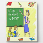 Homeschool Mam Tabletop Plaque met Easel Fotoplaat (Voorkant)
