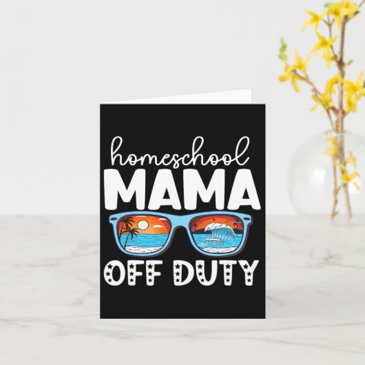 Homeschool Mam uit dienst Happy Last Day of School Kaart (Gele Bloem)