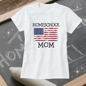 Homeschool mama | Amerikaanse vlag-Moederdag T-shirt