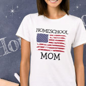 Homeschool mama | Amerikaanse vlag-Moederdag T-shirt