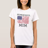 Homeschool mama | Amerikaanse vlag-Moederdag T-shirt (Voorkant)