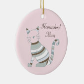 Homeschool mama Cat Theme Keramisch Ornament (Rechts)