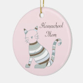 Homeschool mama Cat Theme Keramisch Ornament (Links)
