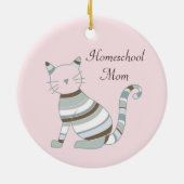 Homeschool mama Cat Theme Keramisch Ornament (Achterkant)