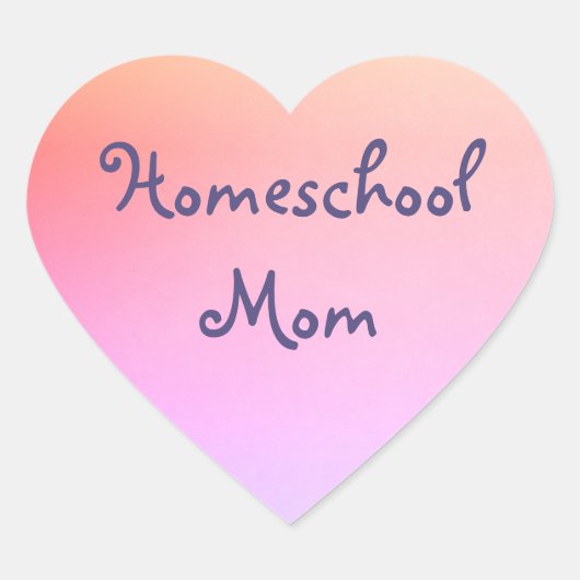 Homeschool mama hart sticker (Voorkant)
