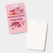 Homeschool Mama I Badge (Voor- en achterkant)