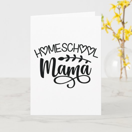 Homeschool Mama Kaart (Gele Bloem)