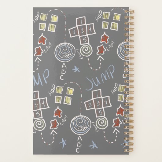 Homeschool mama leert kinderen als Doodles Fun Planner (Achterkant)