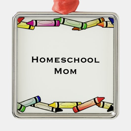 Homeschool mama metalen ornament (Voorkant)