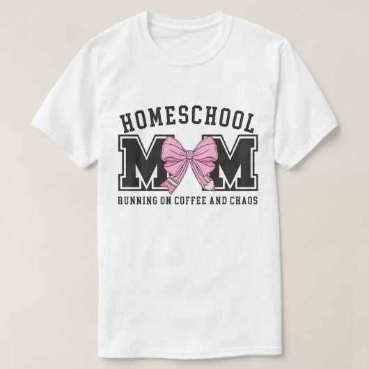 Homeschool Mama, Proud Teaching Mom T-shirt (Design voorkant)
