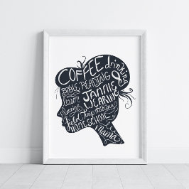 Homeschool Mama Quote Portret Kunst Poster