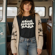 Homeschool Mama Retro Aangepaste Tekst Kleuren