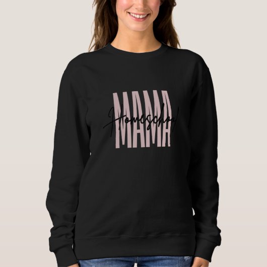 Homeschool MAMA Roze en Zwart Trui (Voorkant)