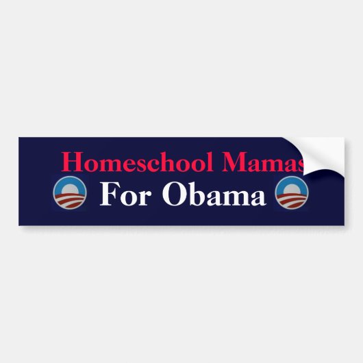 Homeschool Mamas for Obama Bumpersticker (Voorkant)