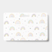 Homeschool Meisje Student ID Badge | Roze Regenboo (Achterkant)