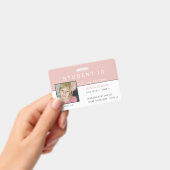 Homeschool Meisje Student ID Badge | Roze Regenboo (Handheld)