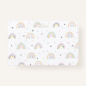 Homeschool Meisje Student ID Badge | Roze regenboo (Achterkant)