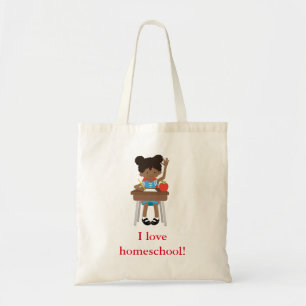 Homeschool meisje tote bag