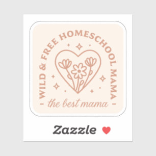 Homeschool moeder de beste mama wilde en gratis qu sticker
