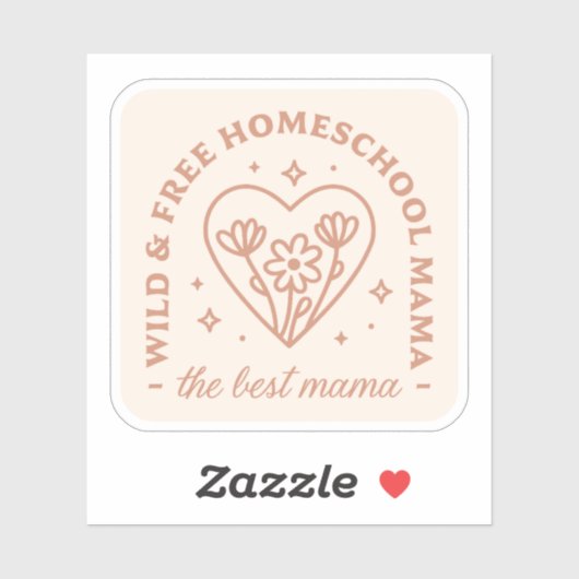 Homeschool moeder de beste mama wilde en gratis qu sticker (Vel)