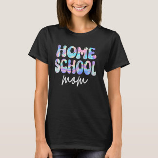 Homeschool Moeder Groovy Terug naar School Leraren T-shirt