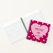 Homeschool Moeder roze polka stippen Notitieboek (Binnen)